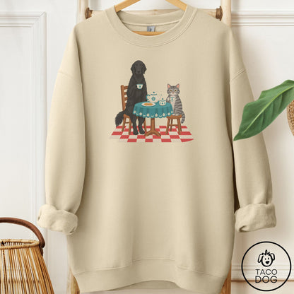 Flat-Coated Retriever Tea With The Enemy Sweatshirt Sand Taco-Dog