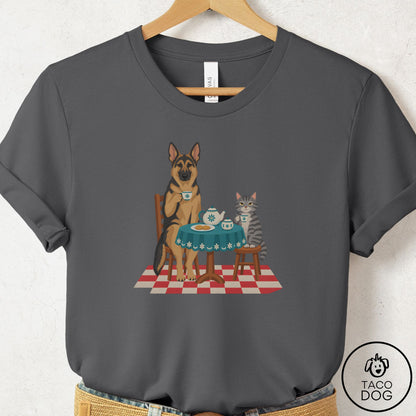 German Shepherd Tea With The Enemy T-Shirt Asphalt Taco-Dog