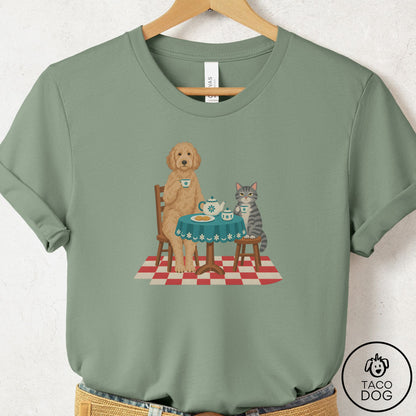 Doodle Tea With The Enemy T-Shirt Sage Taco-Dog