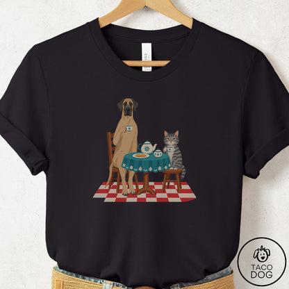 Great Dane Tea With The Enemy T-Shirt Black Taco-Dog