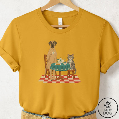Great Dane Tea With The Enemy T-Shirt Mustard Taco-Dog