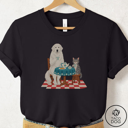 Great Pyrenees Tea With The Enemy T-Shirt Black Taco-Dog