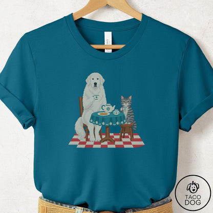 Great Pyrenees Tea With The Enemy T-Shirt Deep Teal Taco-Dog
