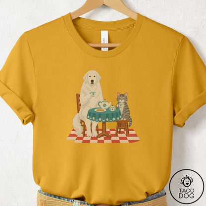 Great Pyrenees Tea With The Enemy T-Shirt Mustard Taco-Dog