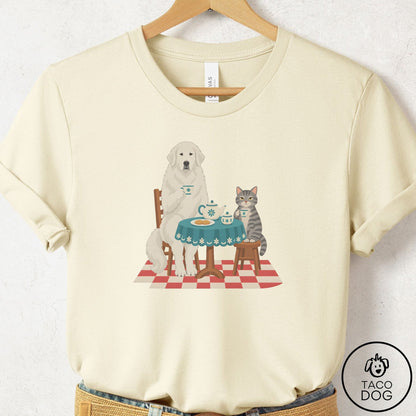 Great Pyrenees Tea With The Enemy T-Shirt Natural Taco-Dog