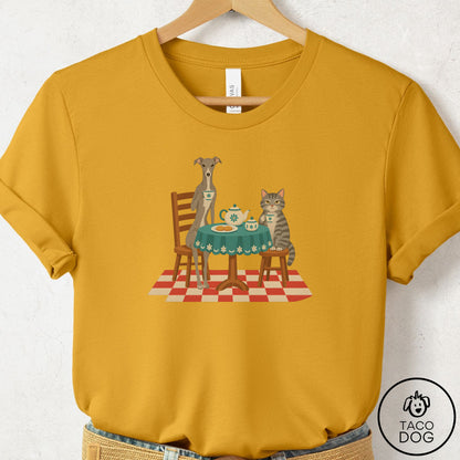 Italian Greyhound Whippet Tea With The Enemy T-Shirt Mustard Taco-Dog