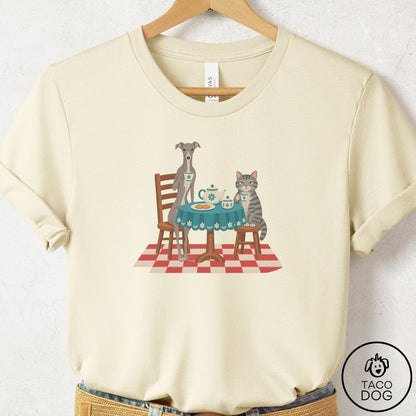 Italian Greyhound Whippet Tea With The Enemy T-Shirt Natural Taco-Dog