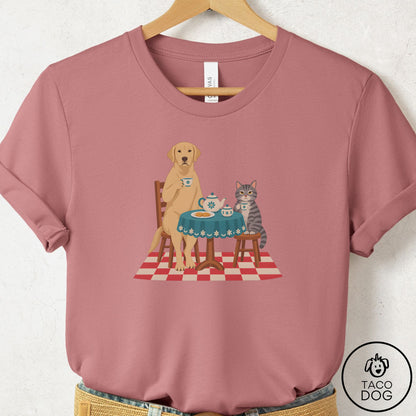 Labrador Retriever Tea With The Enemy T-Shirt Mauve Taco-Dog