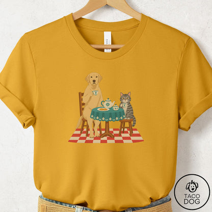 Labrador Retriever Tea With The Enemy T-Shirt Mustard Taco-Dog