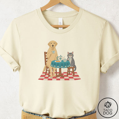Labrador Retriever Tea With The Enemy T-Shirt Natural Taco-Dog