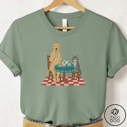 Labrador Retriever Tea With The Enemy T-Shirt Sage Taco-Dog
