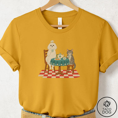 Maltese Tea With The Enemy T-Shirt Mustard Taco-Dog