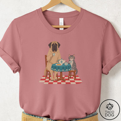 Mastiff Tea With The Enemy T-Shirt Mauve Taco-Dog