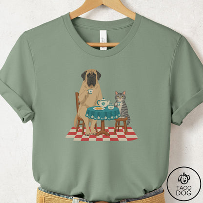 Mastiff Tea With The Enemy T-Shirt Sage Taco-Dog