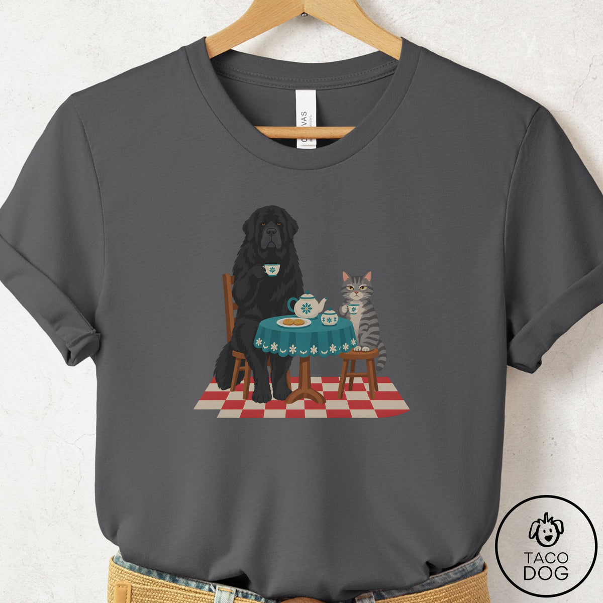 Newfoundland Tea With The Enemy T-Shirt Asphalt Taco-Dog