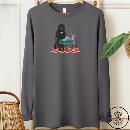 Newfoundland Tea With The Enemy Long Sleeve Tee Asphalt Taco-Dog