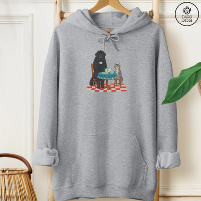 Newfoundland Tea With The Enemy Hoodie Graphite Heather Taco-Dog