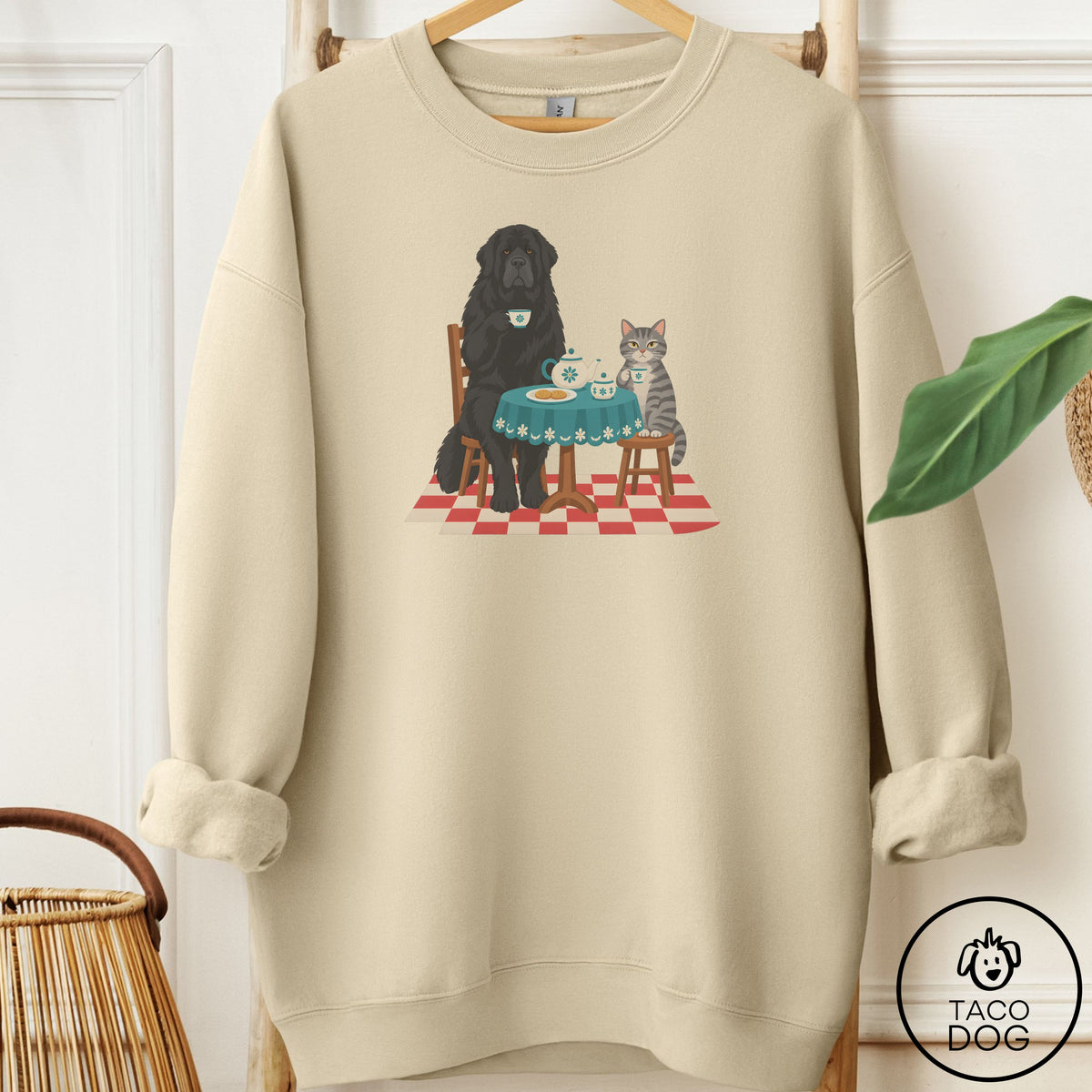 Newfoundland Tea With The Enemy Sweatshirt Sand Taco-Dog