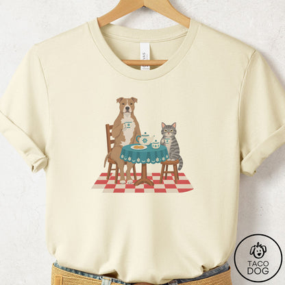 Pitbull Tea With The Enemy T-Shirt Natural Taco-Dog
