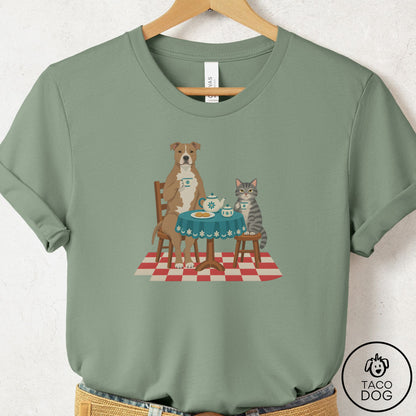 Pitbull Tea With The Enemy T-Shirt Sage Taco-Dog