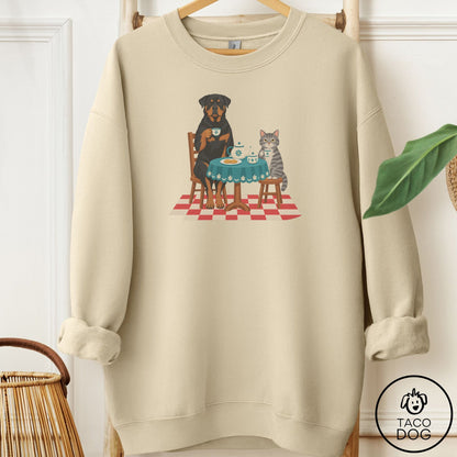 Rottweiler Tea With The Enemy Sweatshirt Sand Taco-Dog