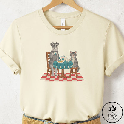 Schnauzer Tea With The Enemy T-Shirt Natural Taco-Dog