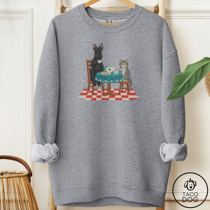 Scottie Tea With The Enemy Sweatshirt Graphite Heather Taco-Dog