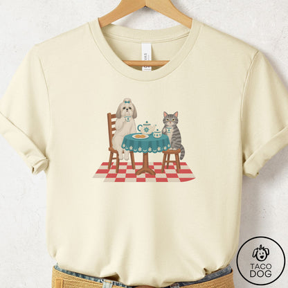 Shih Tzu Tea With The Enemy T-Shirt Natural Taco-Dog