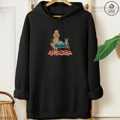Poodle Tea With The Enemy Hoodie Black Taco-Dog