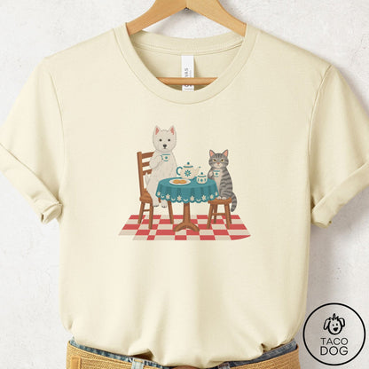 Westie Tea With The Enemy T-Shirt Natural Taco-Dog