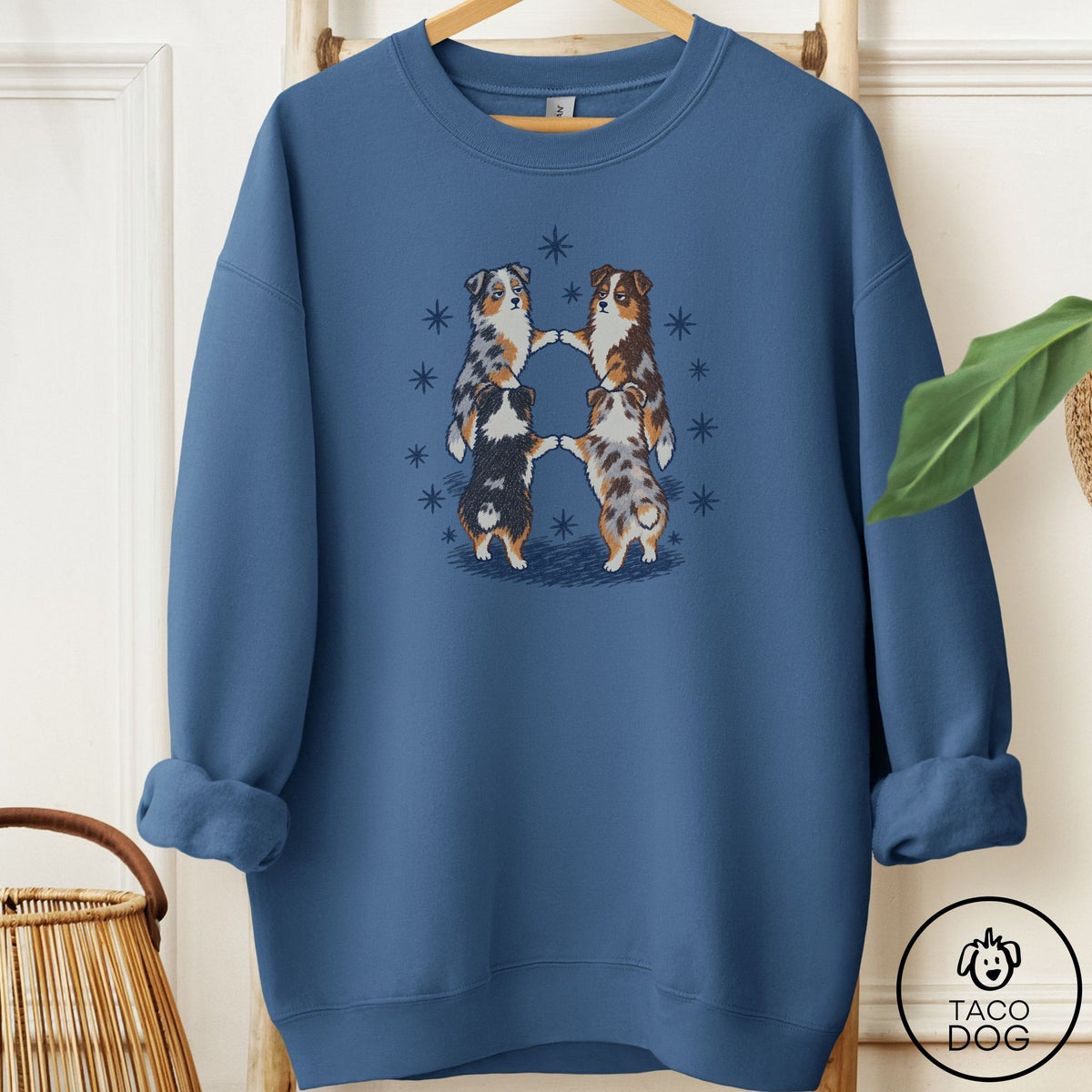 Australian Shepherd The Ritual Sweatshirt Indigo Blue Taco-Dog