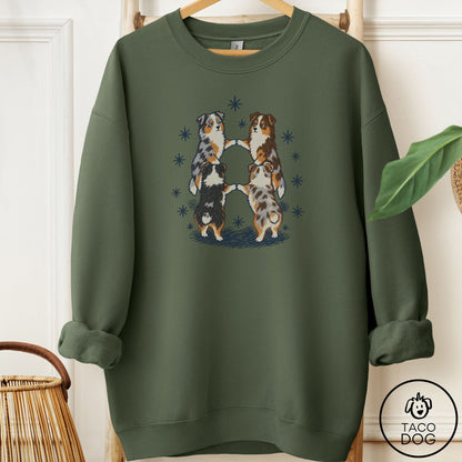Australian Shepherd The Ritual Sweatshirt Military Green Taco-Dog
