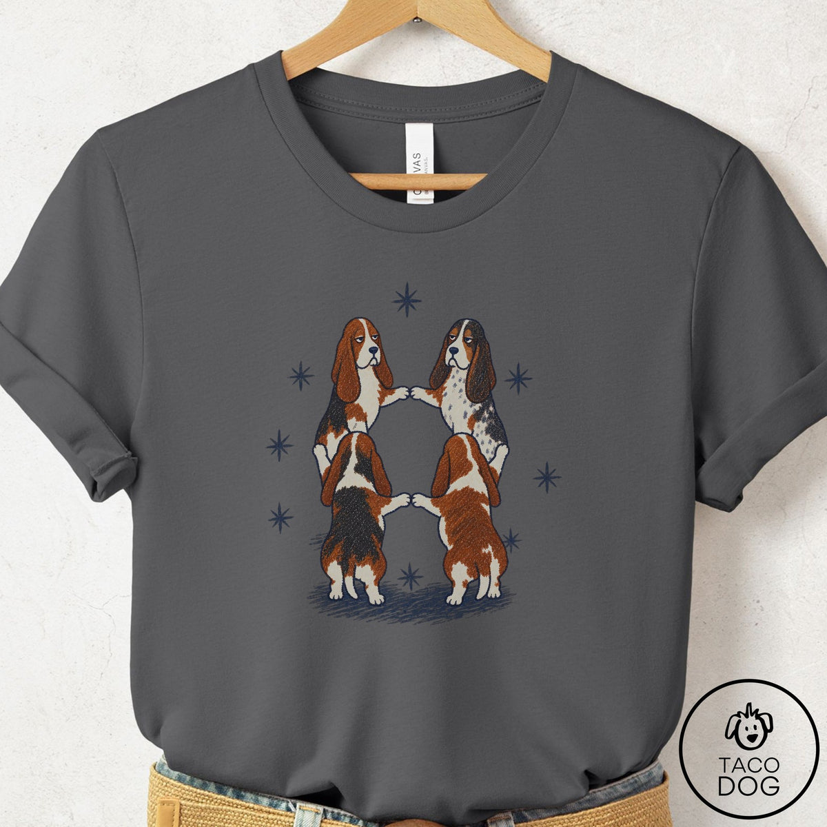 Basset Hound The Ritual T-Shirt Asphalt Taco-Dog