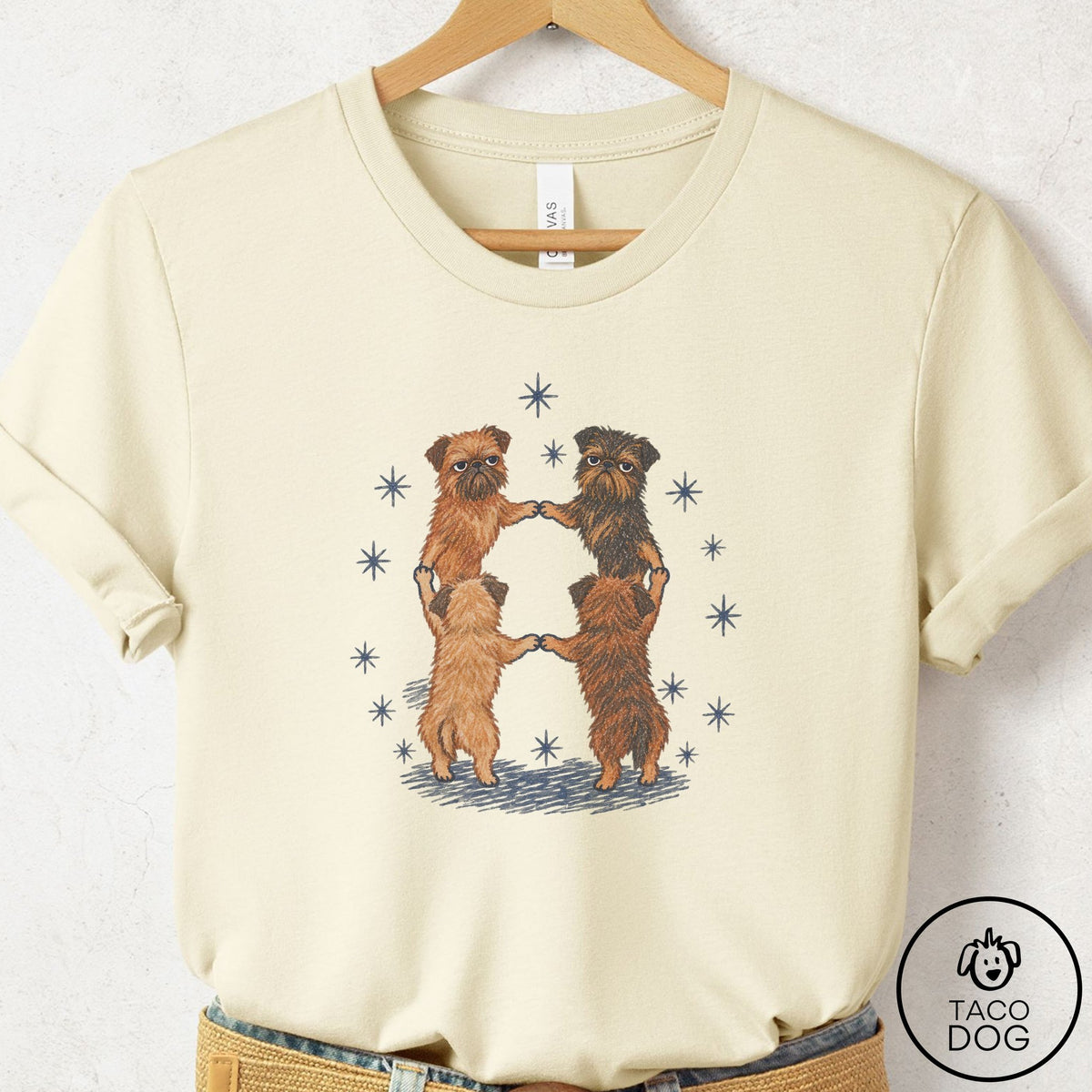 Brussels Griffon The Ritual T-Shirt Natural Taco-Dog