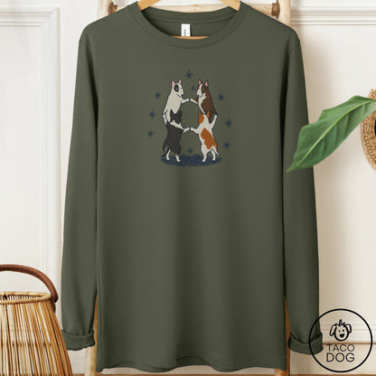 Bull Terrier The Ritual Long Sleeve Tee Military Green Taco-Dog