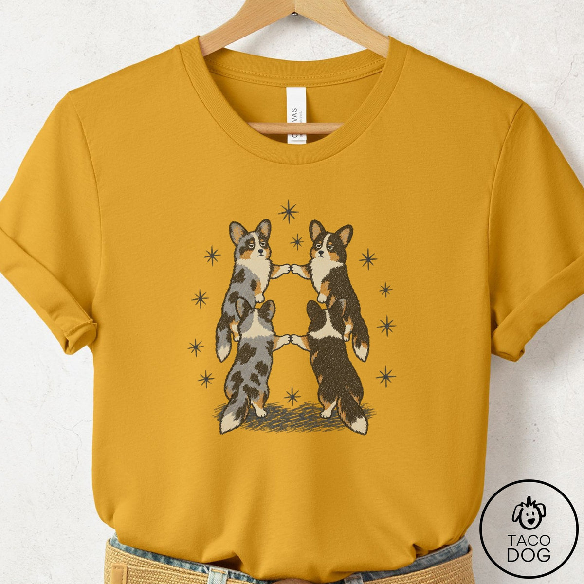 Cardigan Welsh Corgi The Ritual T-Shirt Mustard Taco-Dog
