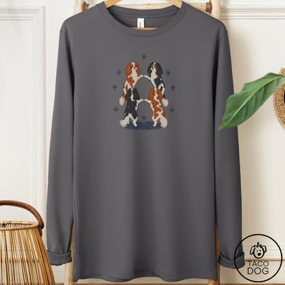 Cavalier King Charles Spaniel The Ritual Long Sleeve Tee Asphalt Taco-Dog