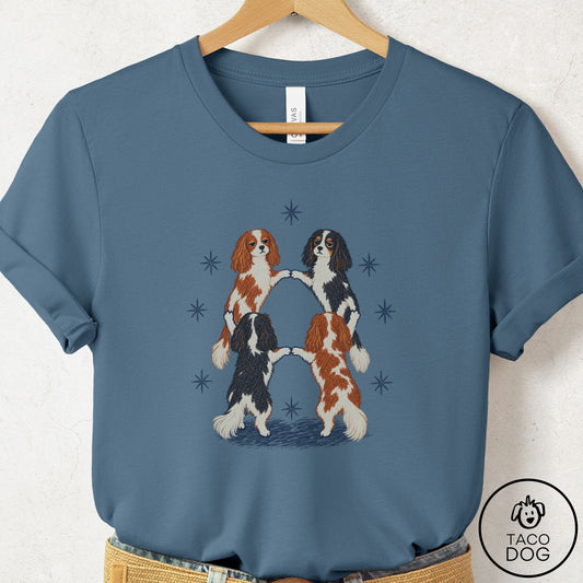 Cavalier King Charles Spaniel The Ritual T-Shirt Steel Blue Taco-Dog