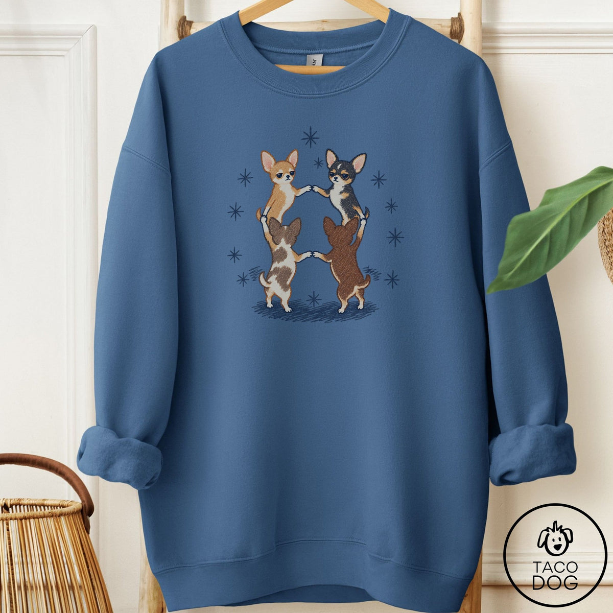 Chihuahua The Ritual Sweatshirt Indigo Blue Taco-Dog