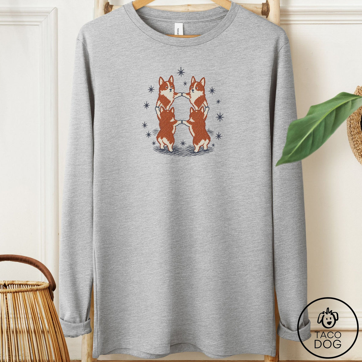 Corgi The Ritual Long Sleeve Tee Athletic Heather Taco-Dog