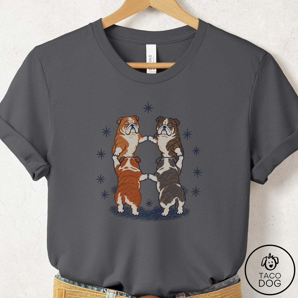 English Bulldog The Ritual T-Shirt Asphalt Taco-Dog