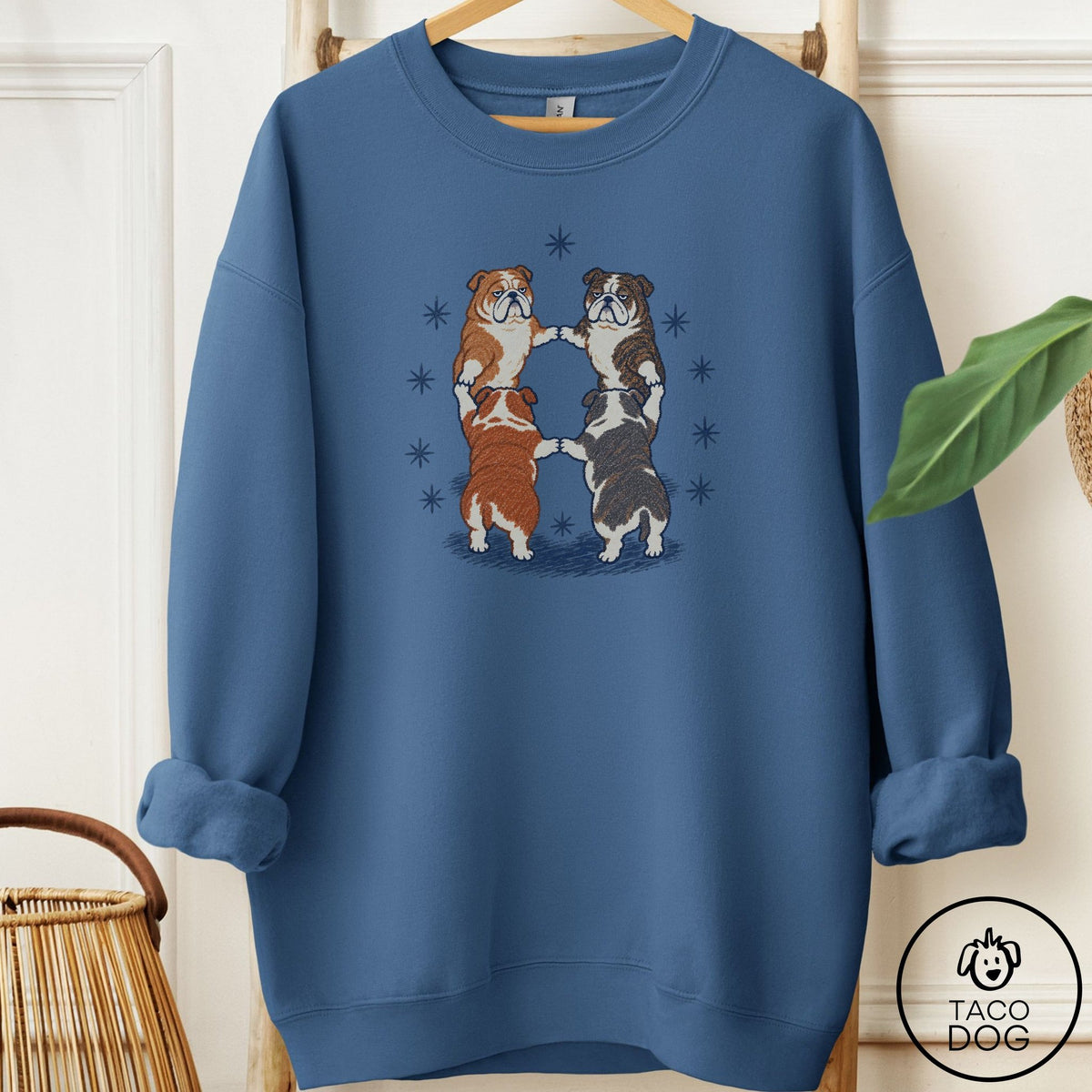 English Bulldog The Ritual Sweatshirt Indigo Blue Taco-Dog
