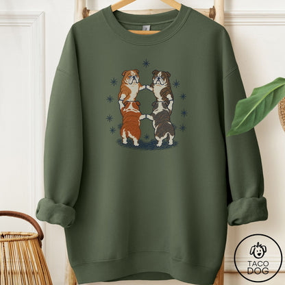English Bulldog The Ritual Sweatshirt Military Green Taco-Dog