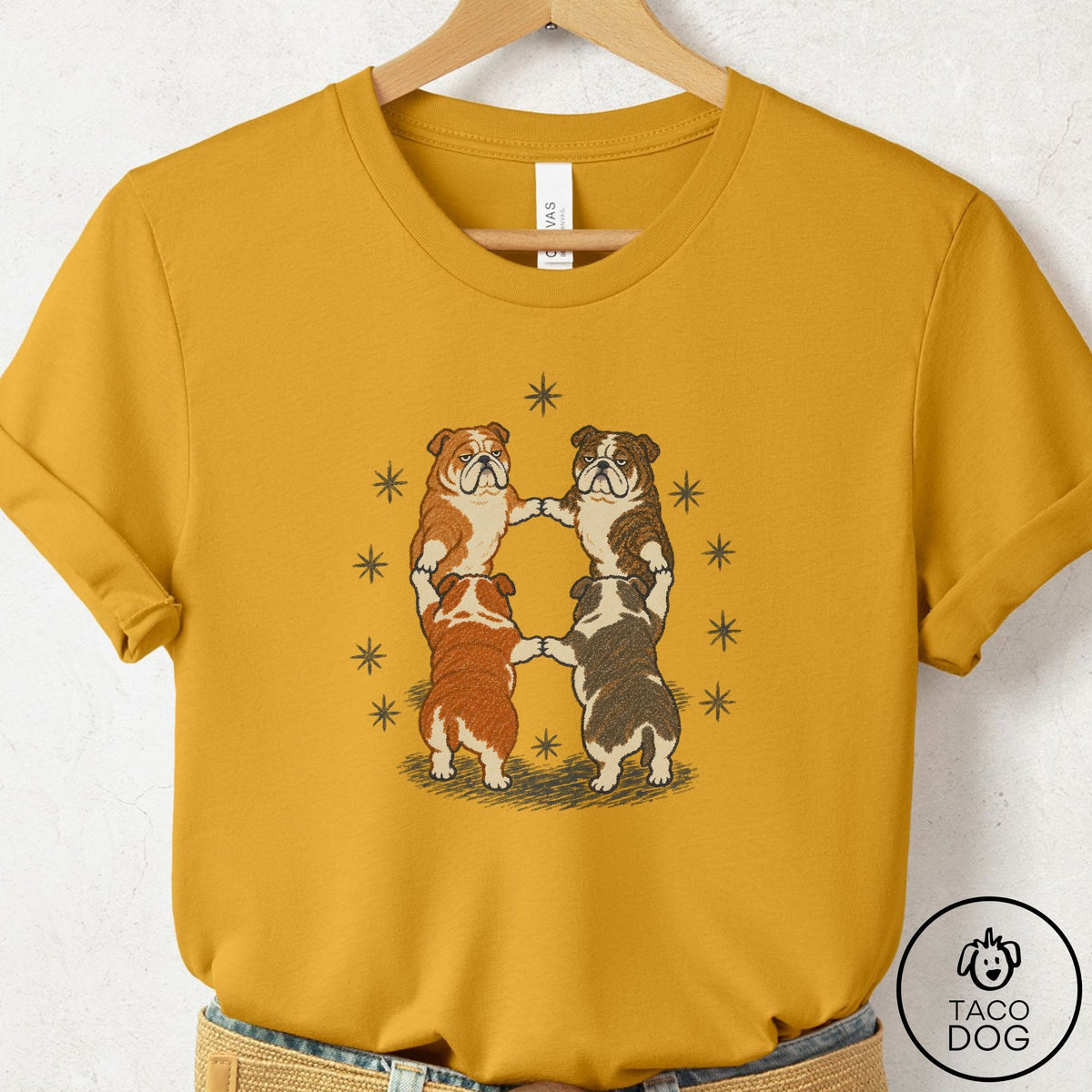 English Bulldog The Ritual T-Shirt Mustard Taco-Dog