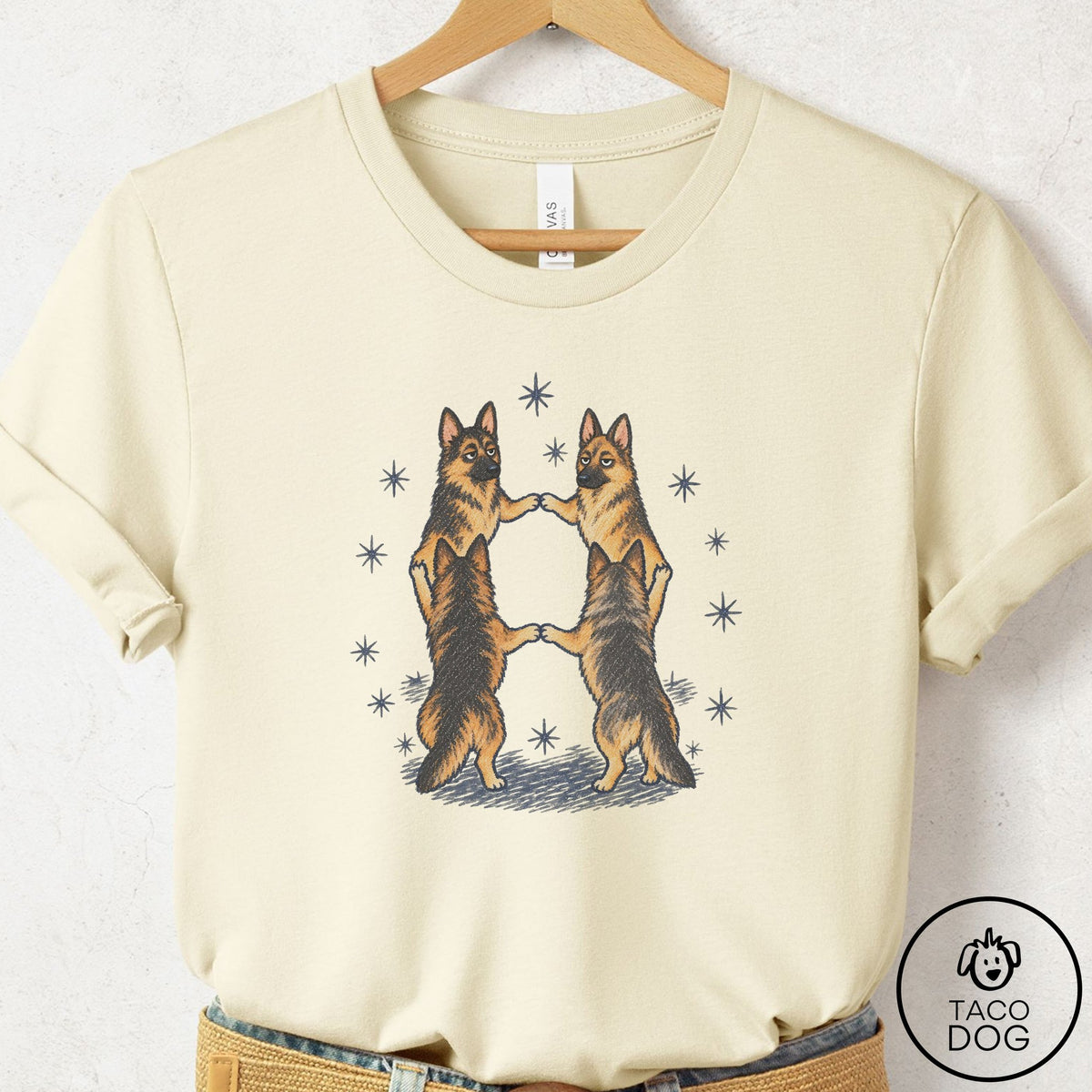 German Shepherd The Ritual T-Shirt Natural Taco-Dog