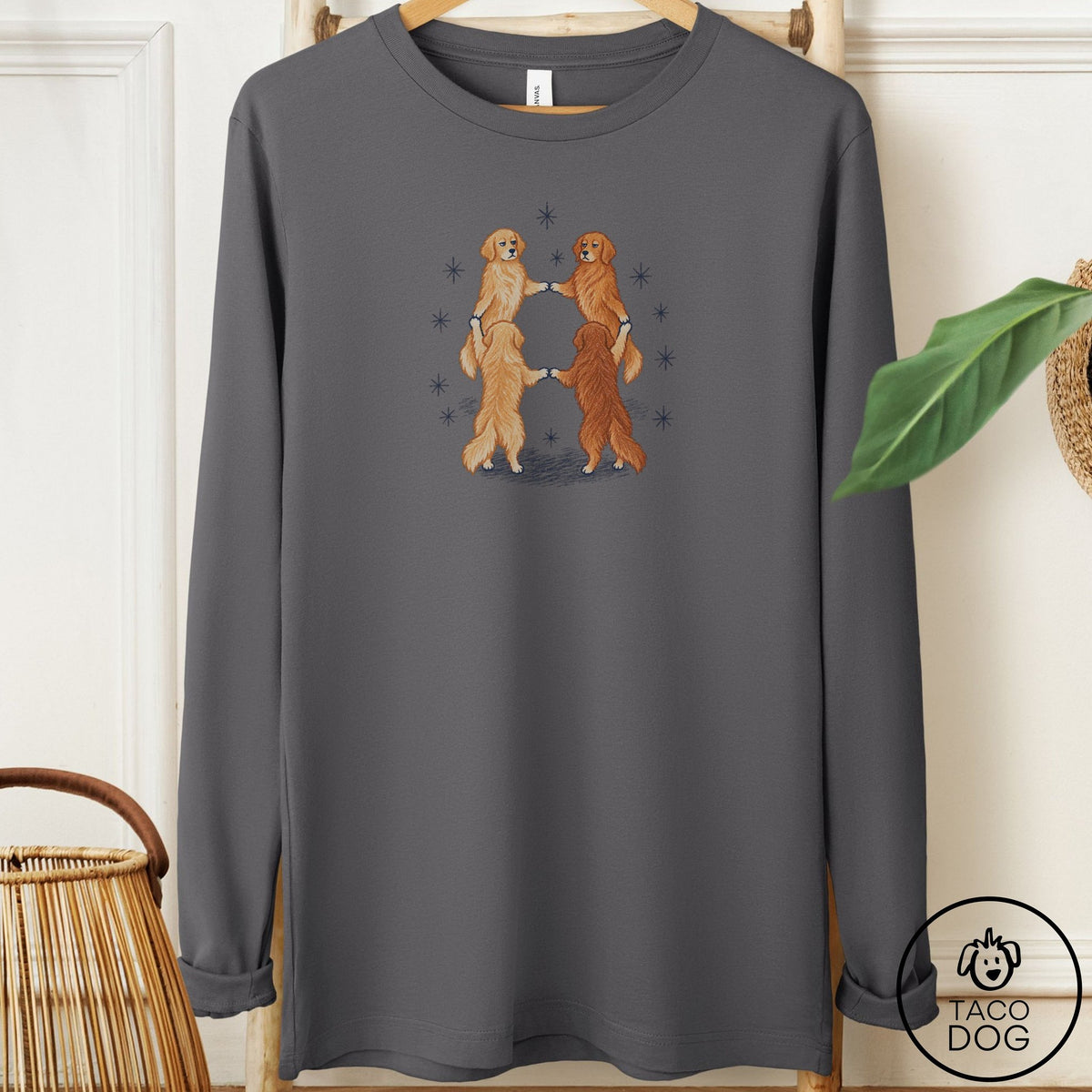 Golden Retriever The Ritual Long Sleeve Tee Asphalt Taco-Dog