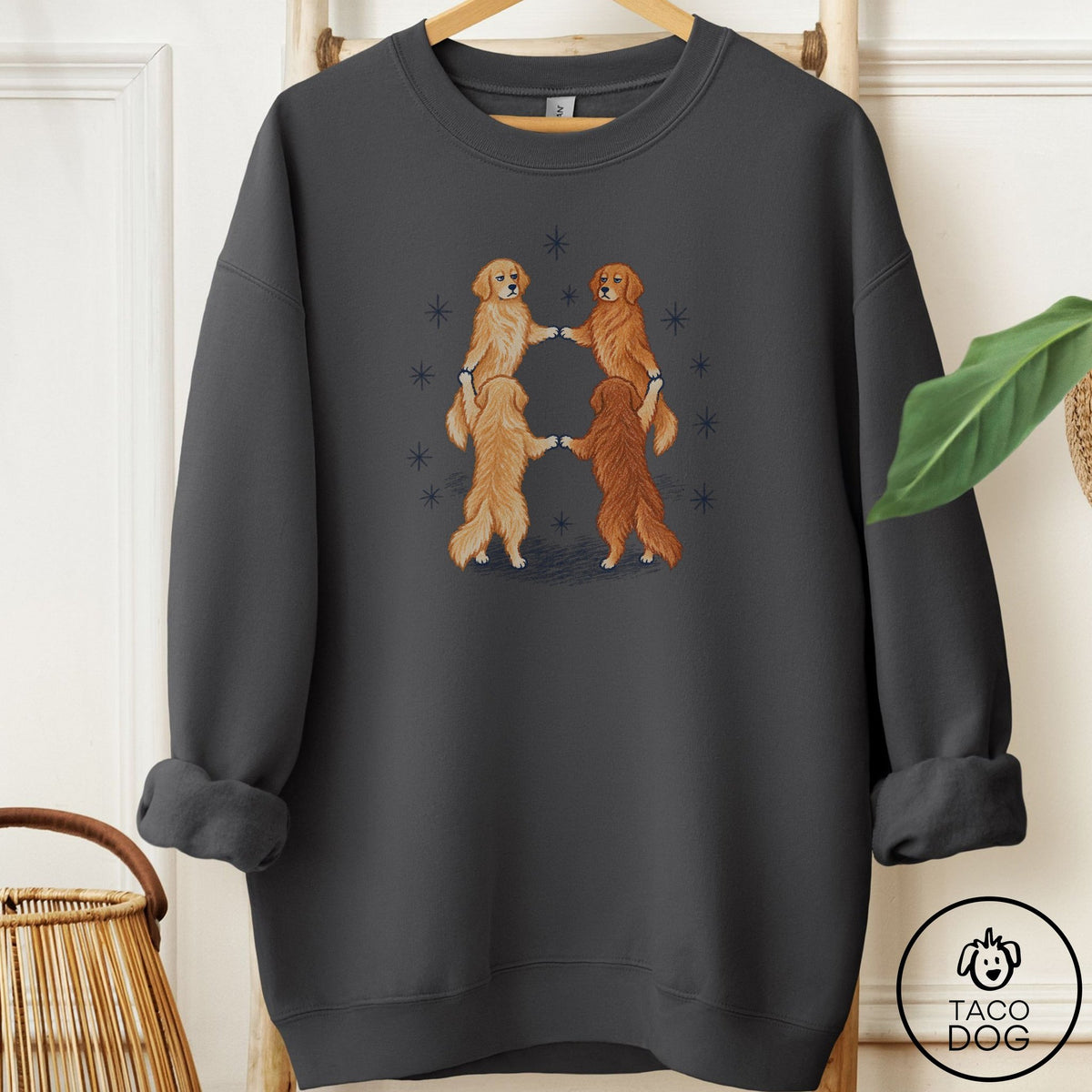 Golden Retriever The Ritual Sweatshirt Charcoal Taco-Dog
