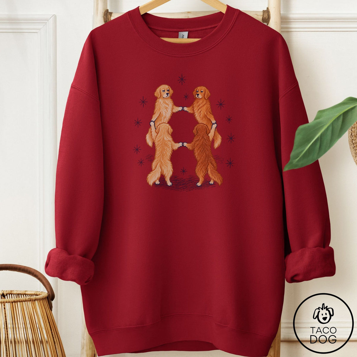 Golden Retriever The Ritual Sweatshirt Garnet Taco-Dog