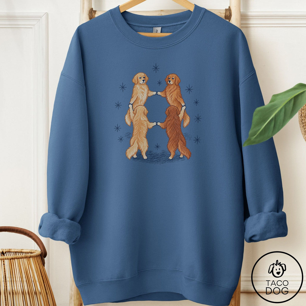 Golden Retriever The Ritual Sweatshirt Indigo Blue Taco-Dog