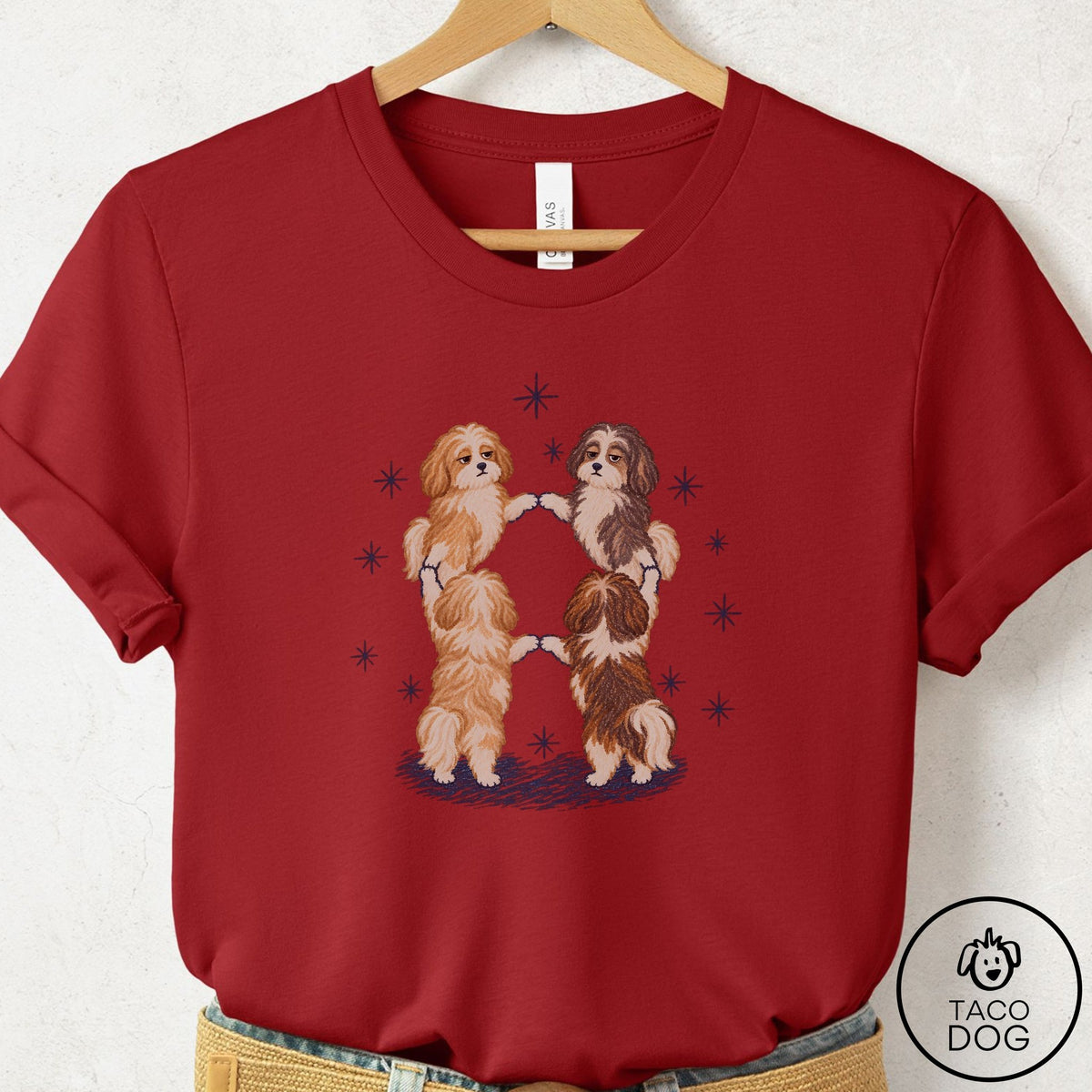 Havanese The Ritual T-Shirt Canvas Red Taco-Dog